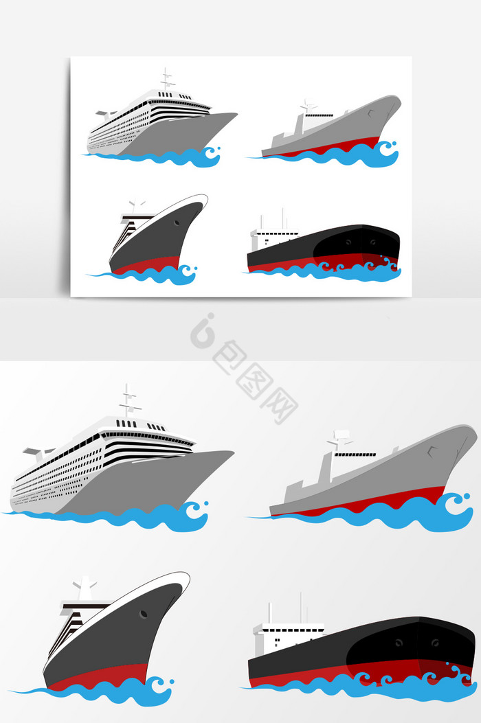 轮船军舰3D图片