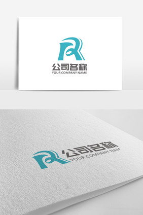 简洁时尚大气通用R字母logo标志