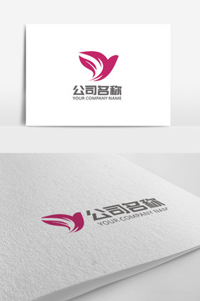 时尚动感优美y字母logo标志