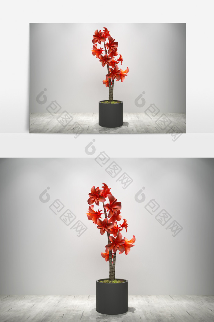 景观园艺鲜花植物3D模型