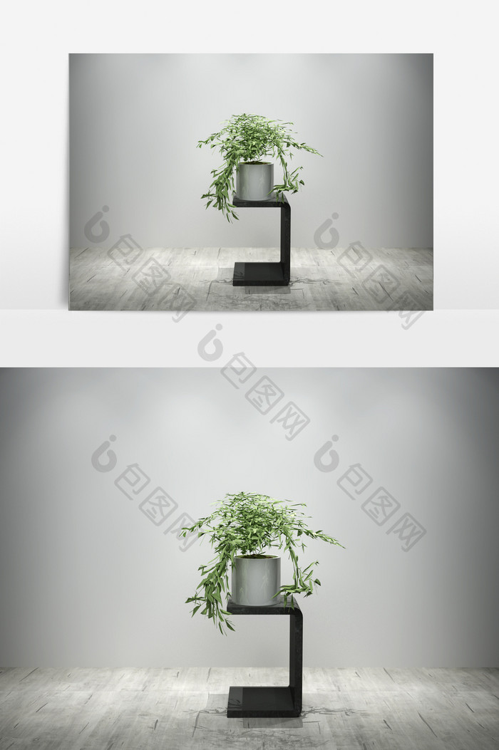 绿色园艺景观植物3D模型