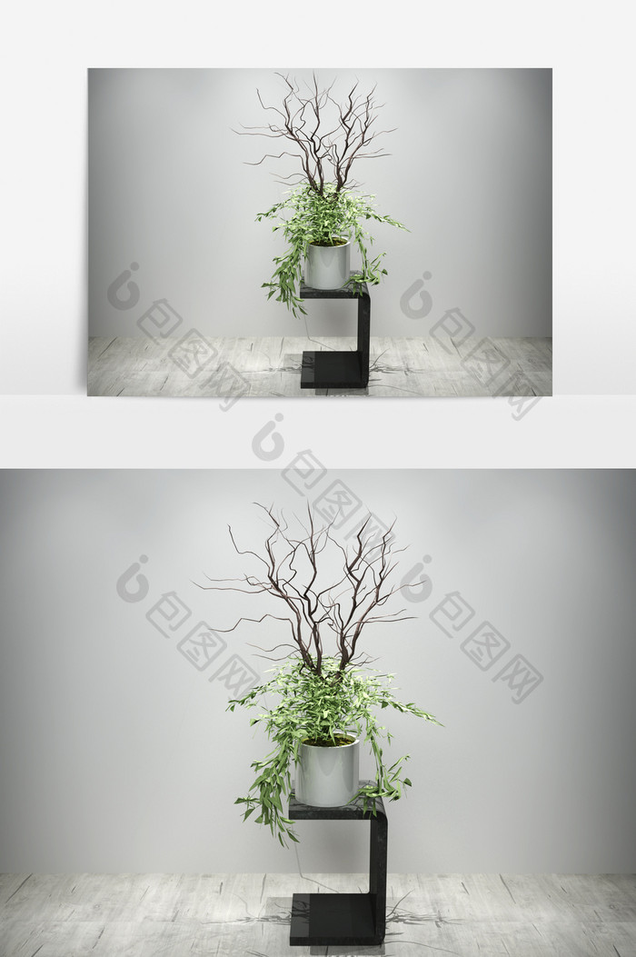 绿色植物景观园艺3D模型