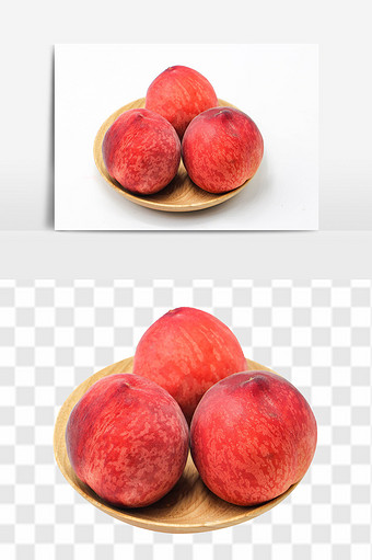 新鲜水果水蜜桃psd设计素材图片