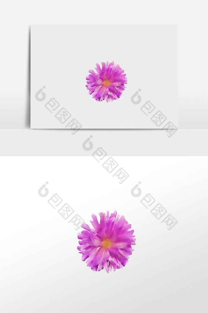 水彩手绘花朵多花瓣紫色花 图片下载 包图网