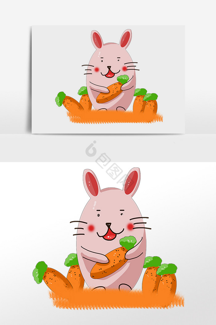 动画兔子插画图片