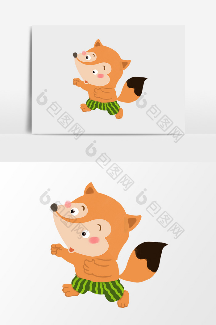 可爱卡通手绘狐狸 图片下载 包图网