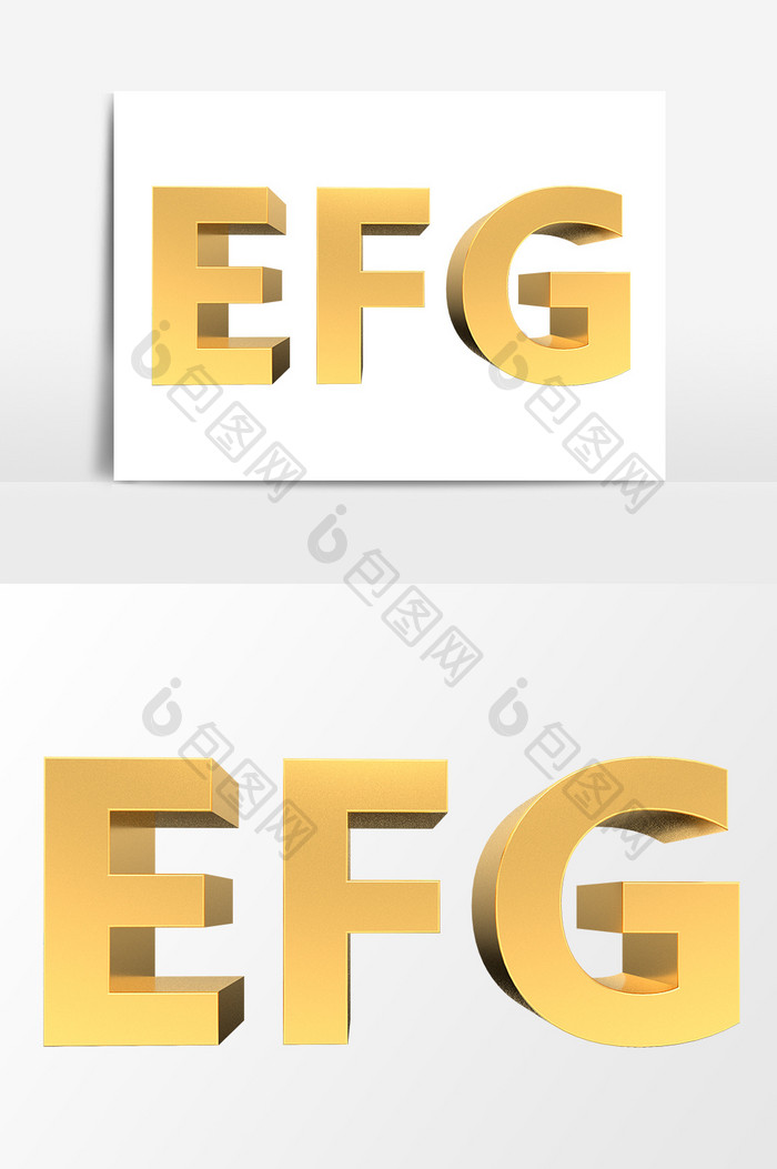 EFG字母艺术字元素素材设计