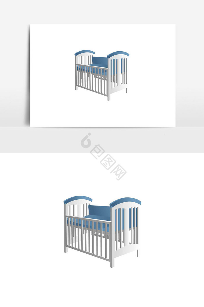 婴儿床插画