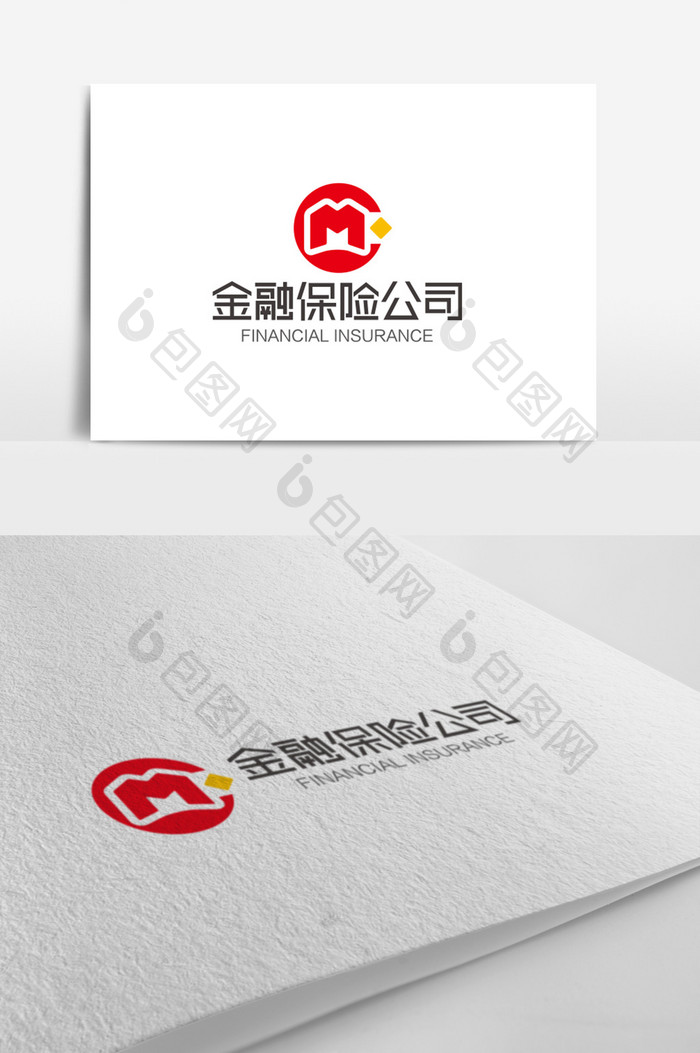 大气时尚M字母金融保险logo标志