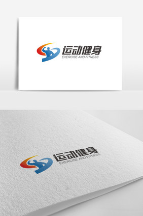 大气时尚运动健身logo标志