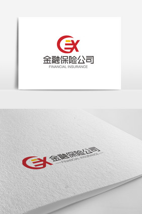 大气时尚X字母金融保险logo标志