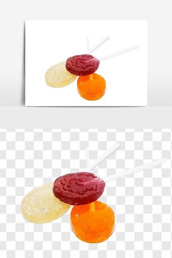 儿童安全纸棒混合口味果味糖元素图片
