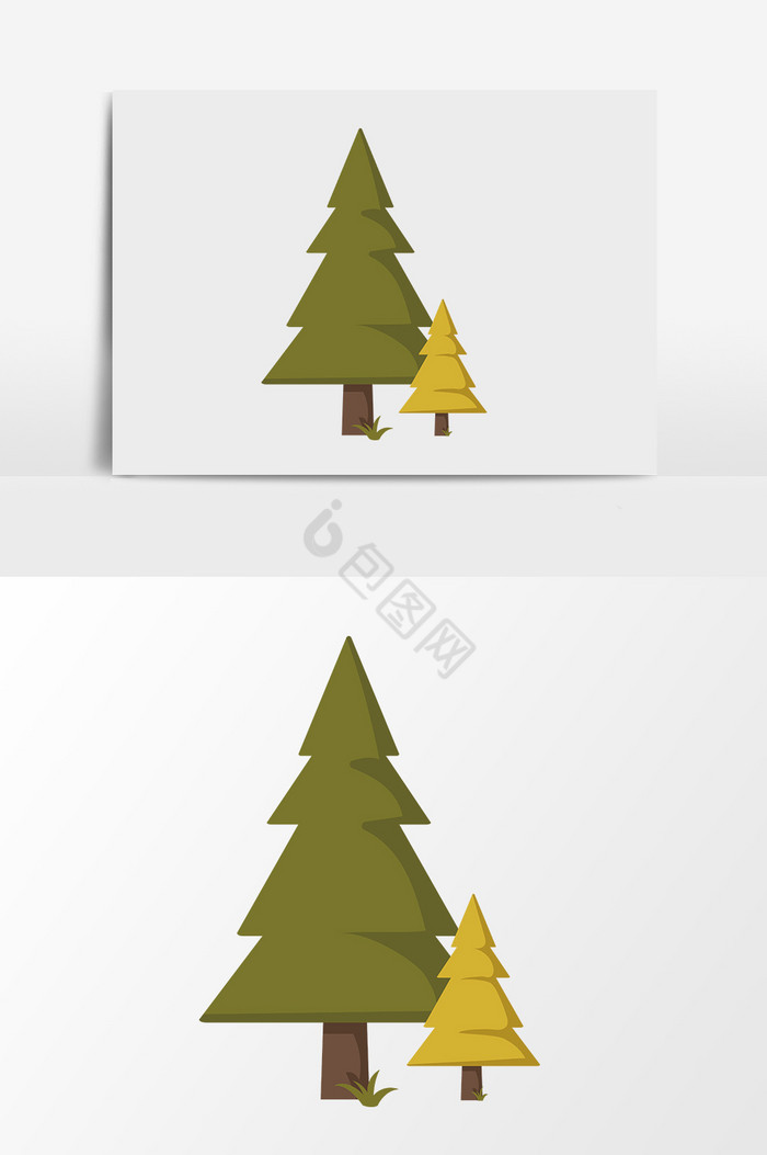 卡通松树图片-卡通松树素材免费下载-包图网