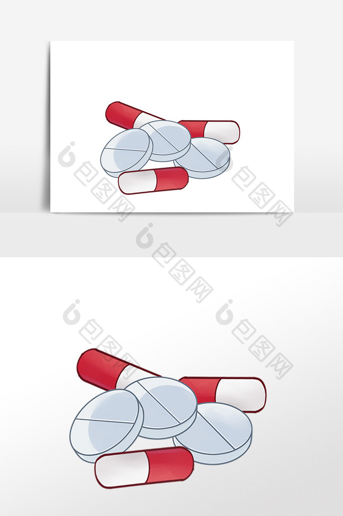 手绘医疗治疗药物插画