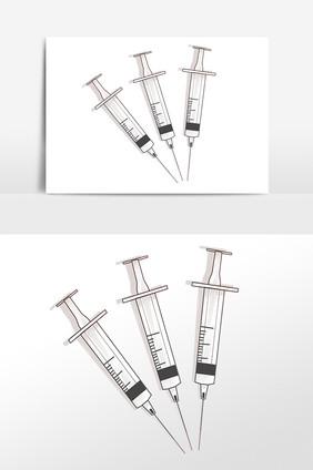 手绘医疗针管插画