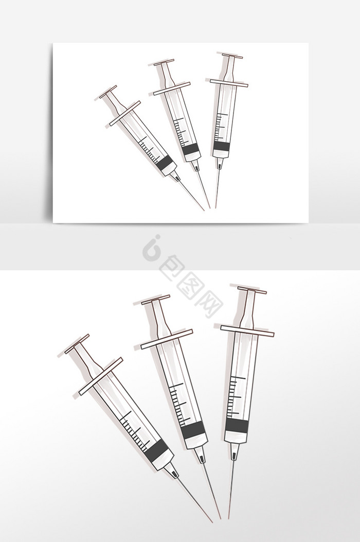 医疗针管插画图片