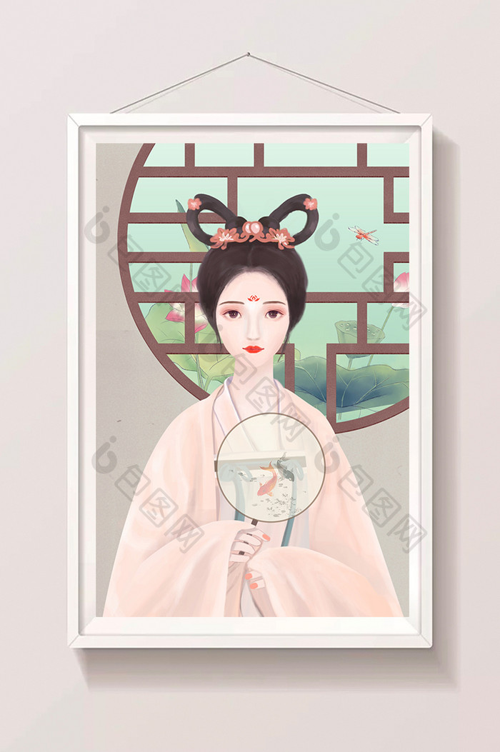 中国风古装美女插画