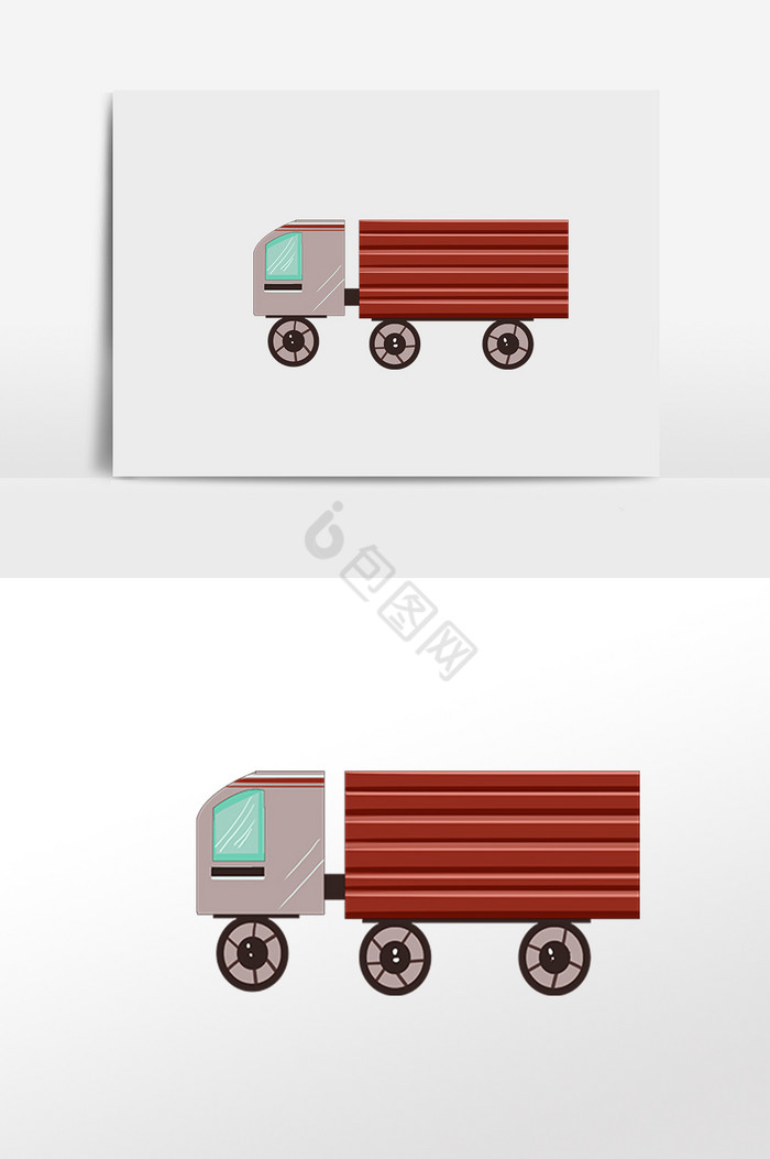 交通卡车插画图片