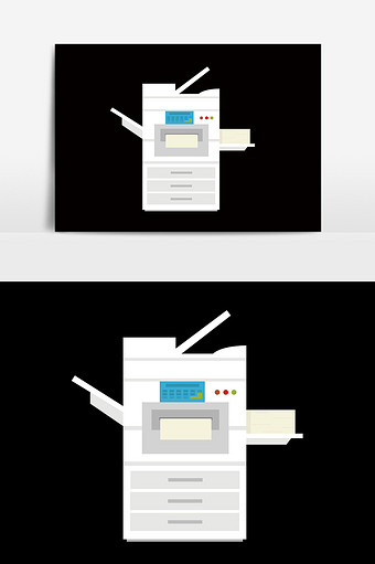 扁平矢量复印机打印机图片
