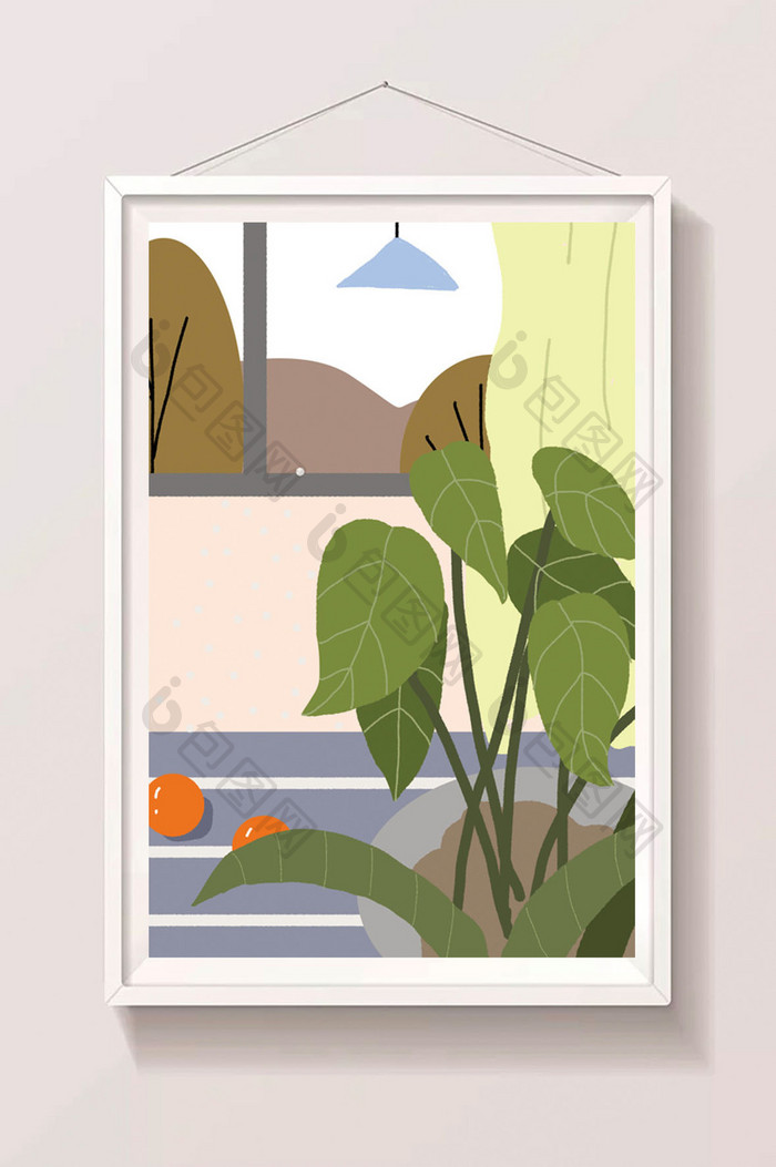 室内植物环境插画元素