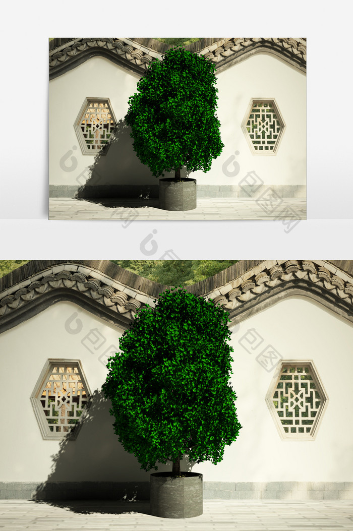 街道园艺绿化景观植物3D模型