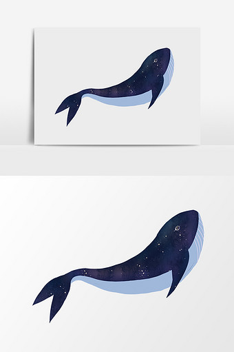 手绘鲸鱼图片
