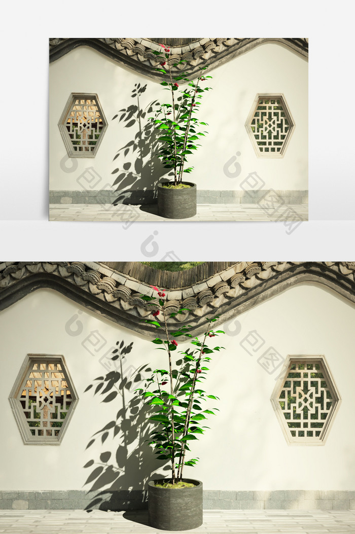 街道绿化园艺景观植物3D模型