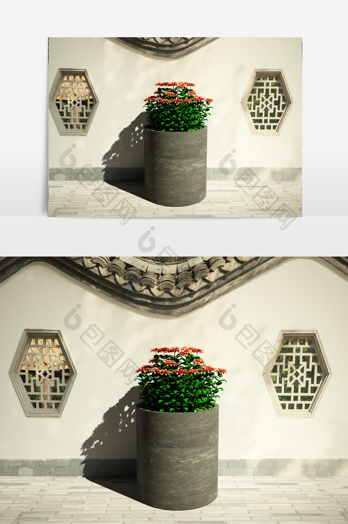 街道绿化园艺景观植物鲜花3D模型