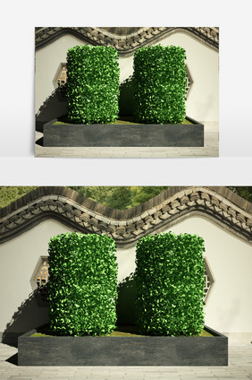 修剪园艺绿化植物景观3D模型