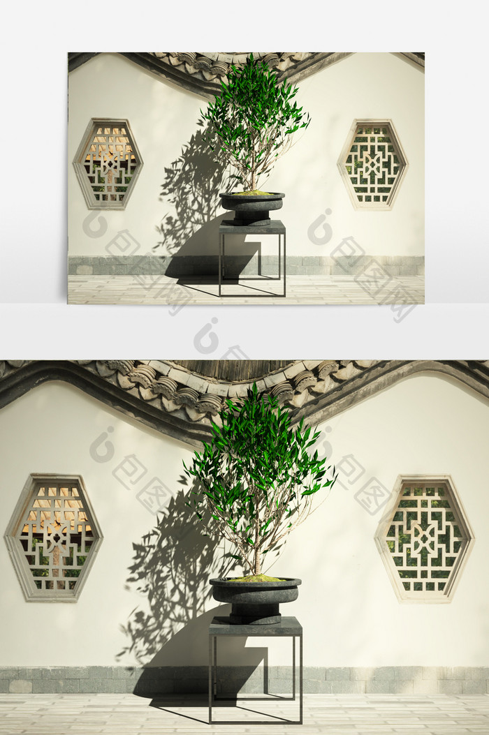 园艺绿色景观植物3D模型