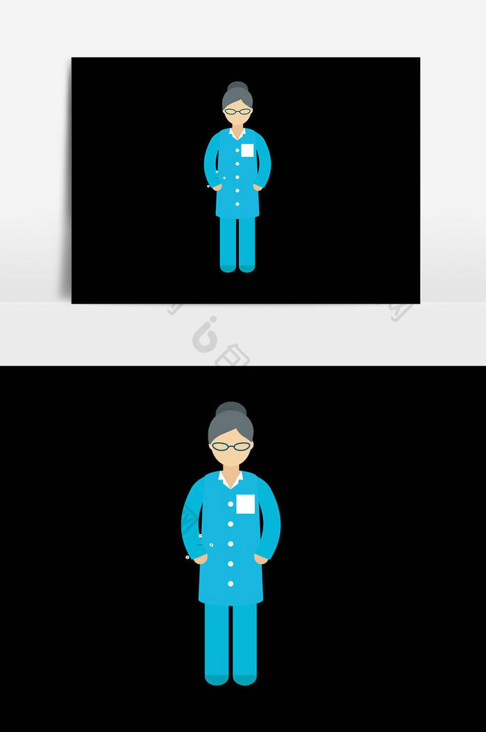 医生护士人物卡通插画