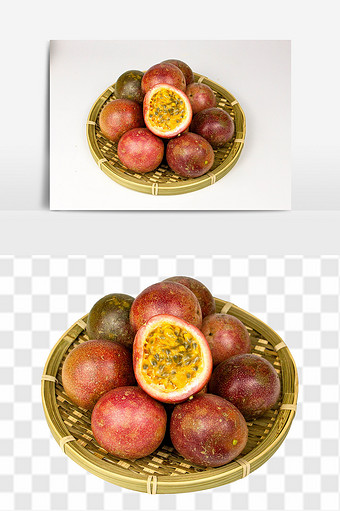 新鲜百香果水果psd素材图片