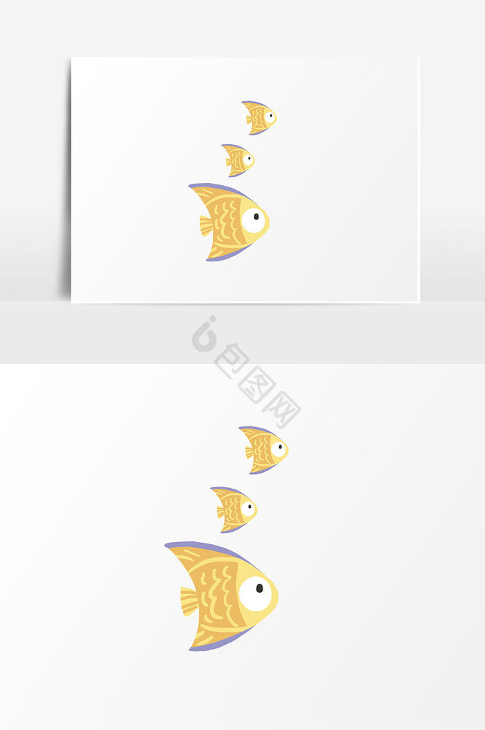 海洋小鱼动物插画图片