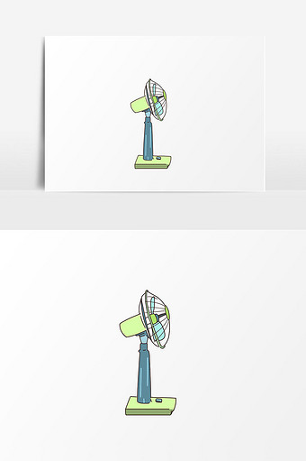 风扇卡通元素插画图片