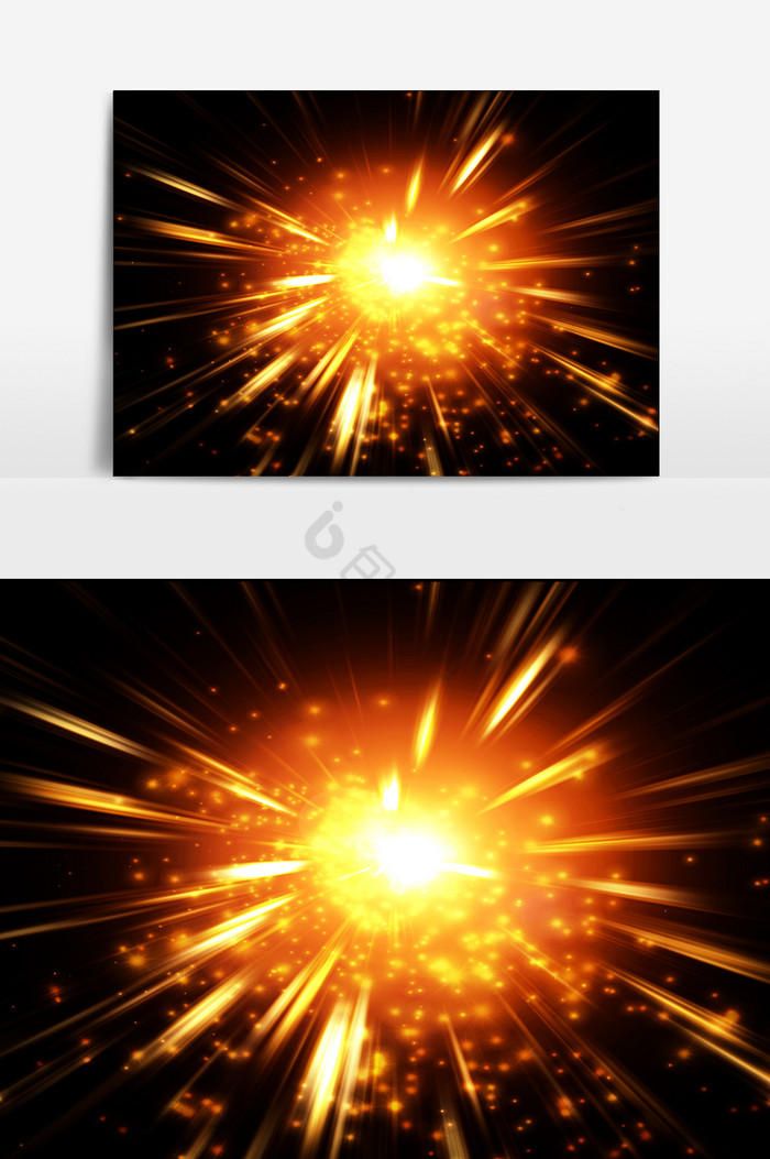 金色粒子光束图片