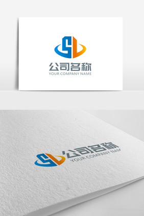 简洁大气SL字母地产logo标志