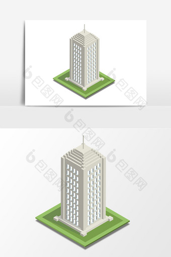 2.5D元素城市高级写字楼设计图片