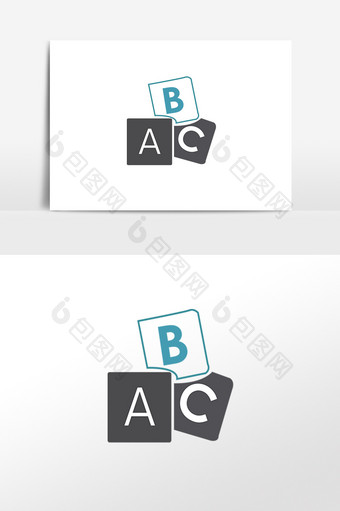 手绘英文字母ABC插画素材图片