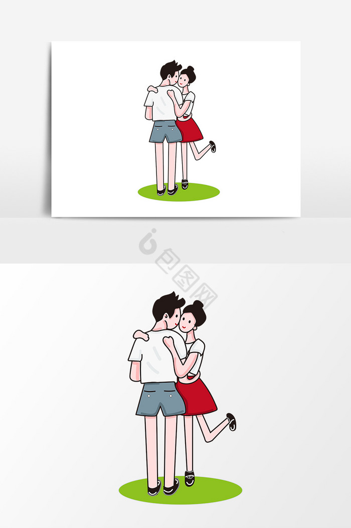 七夕情人节情侣拥抱图片