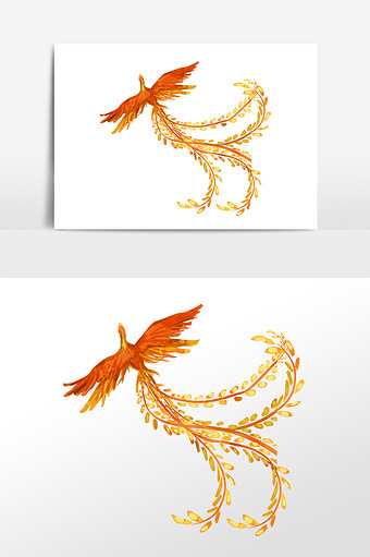 手绘凤凰图片