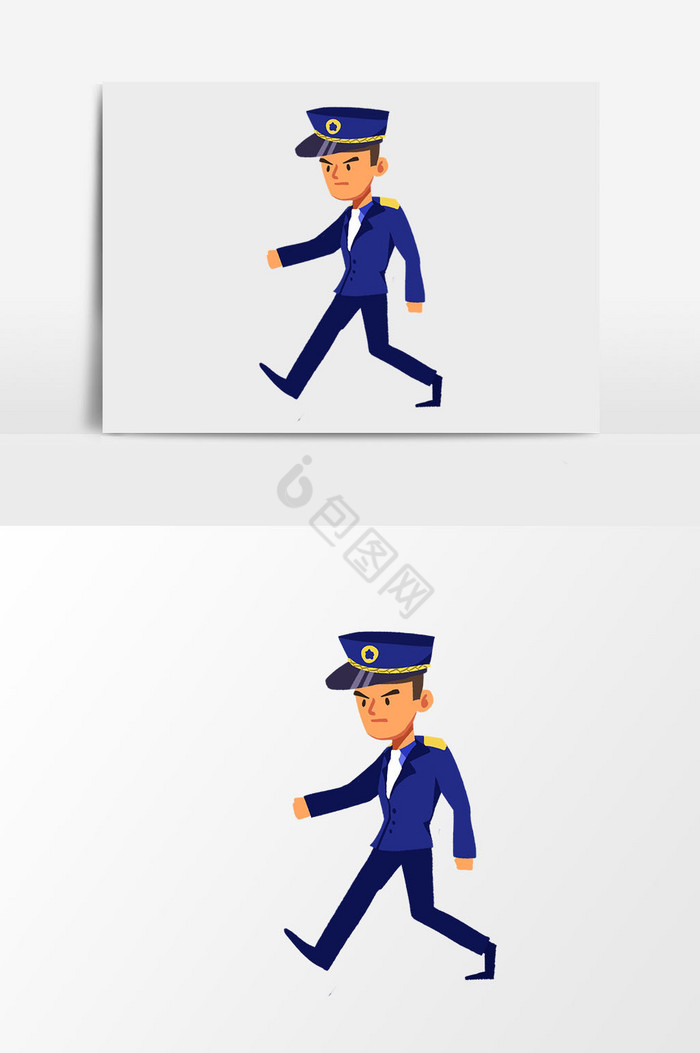 警察插画图片