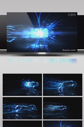 光线猎豹企业LOGO演绎片头AE模板图片