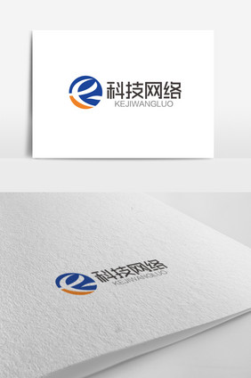 时尚大气E字母科技网络logo标志