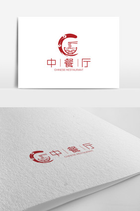 时尚大气中式中餐厅logo标志