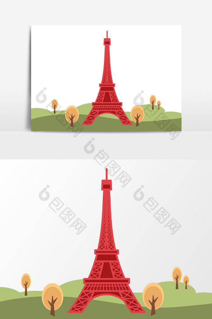 巴黎地标埃菲尔铁塔设计元素