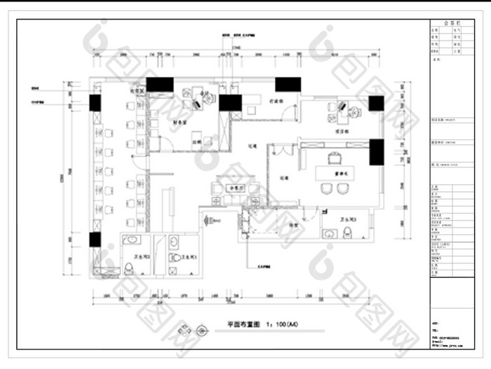 办公室CAD施工详图