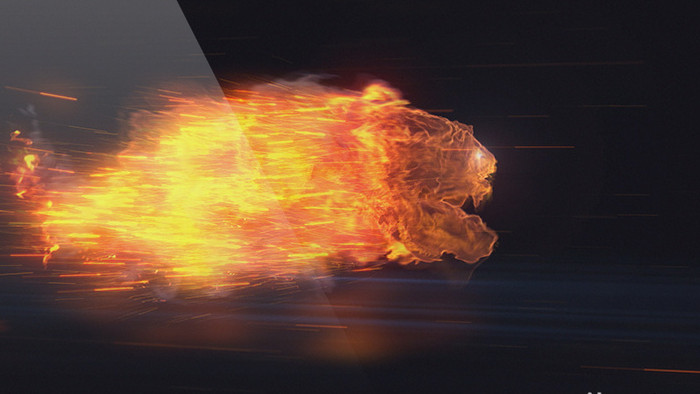 火焰狮子奔跑Logo演绎片头AE模板