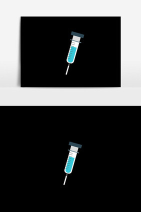 卡通漫画注射器插画元素