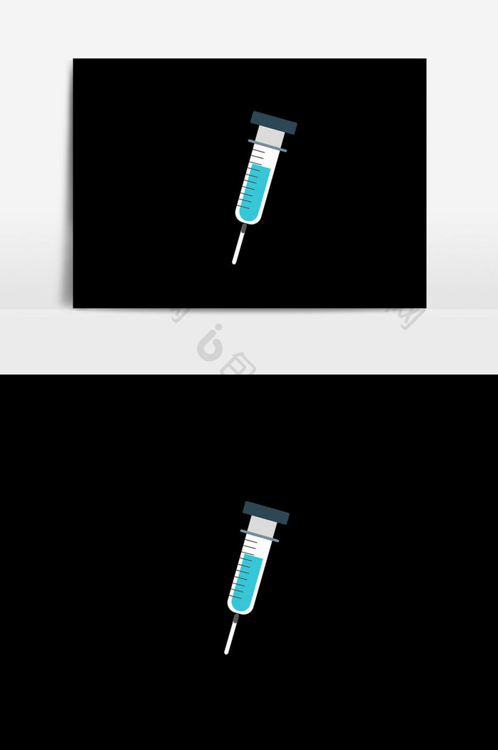 卡通漫画注射器插画元素