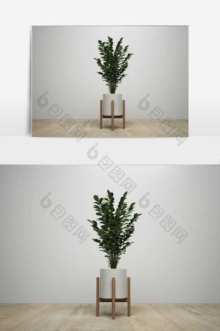 装饰植物盆栽模型